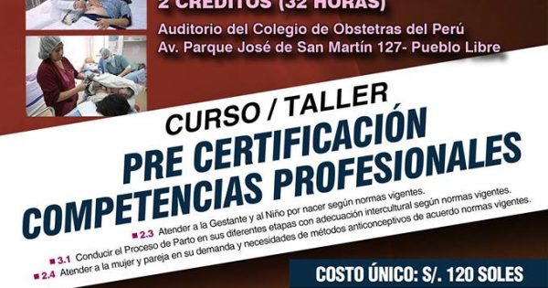Curso/Taller “PRE CERTIFICACIÓN COMPETENCIAS PROFESIONALES“ 24 y 25 de marzo.