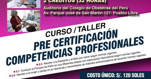 Curso/Taller: Pre Certificación de Competencias Profesionales. DÍAS: Sábado 21 y Domingo 22 de julio de 2018