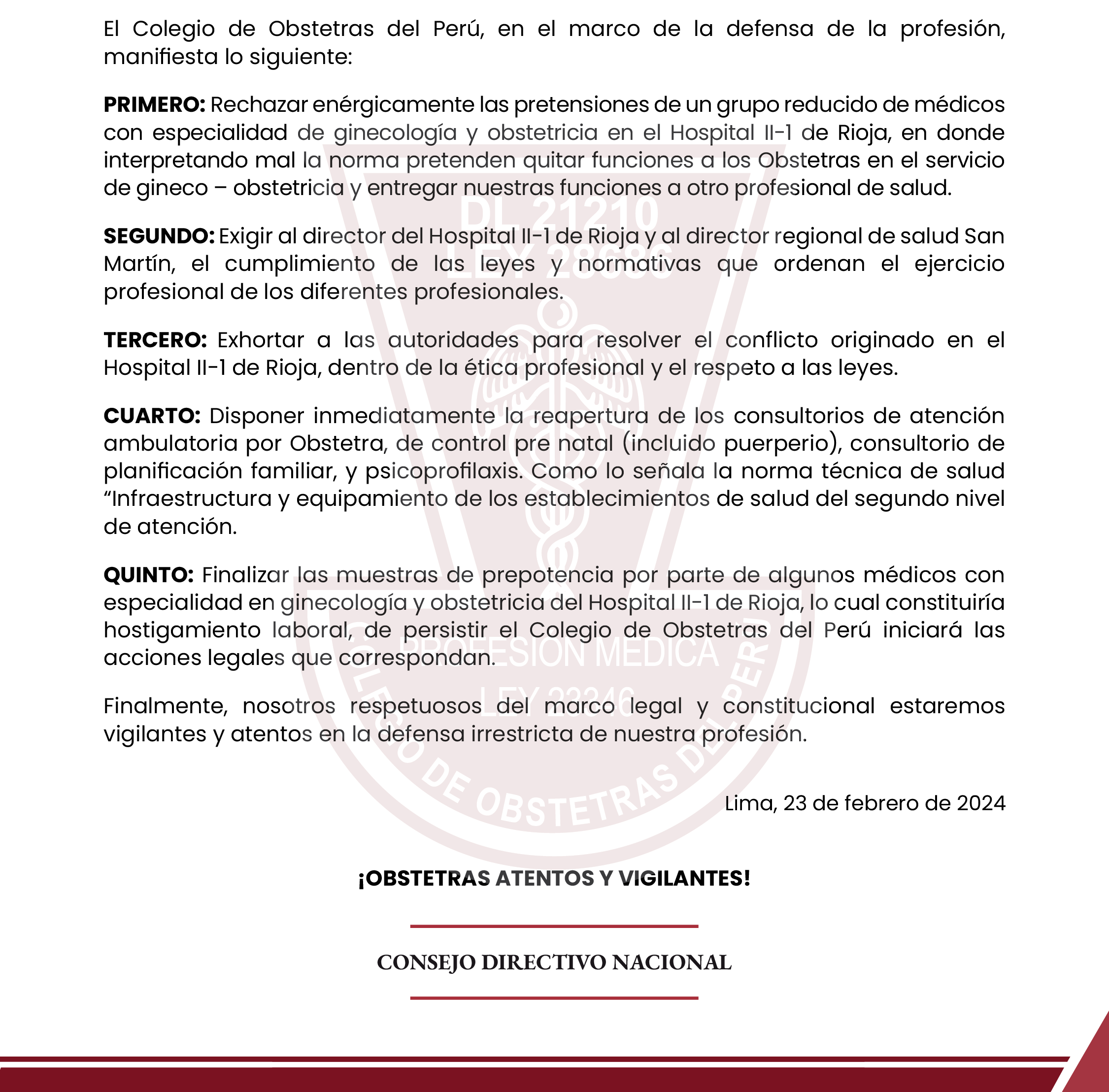 Pronunciamiento Rioja Bot
