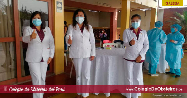 Hoy, 130 obstetras de Lima Provincias Norte están recibiendo la primera dosis de la vacuna