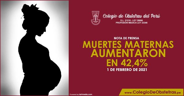 MUERTES MATERNAS AUMENTARON EN 42,4%