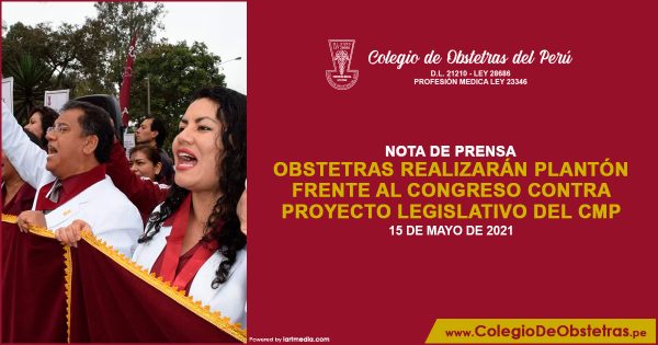 Obstetras realizarán plantón frente al Congreso contra proyecto legislativo del CMP